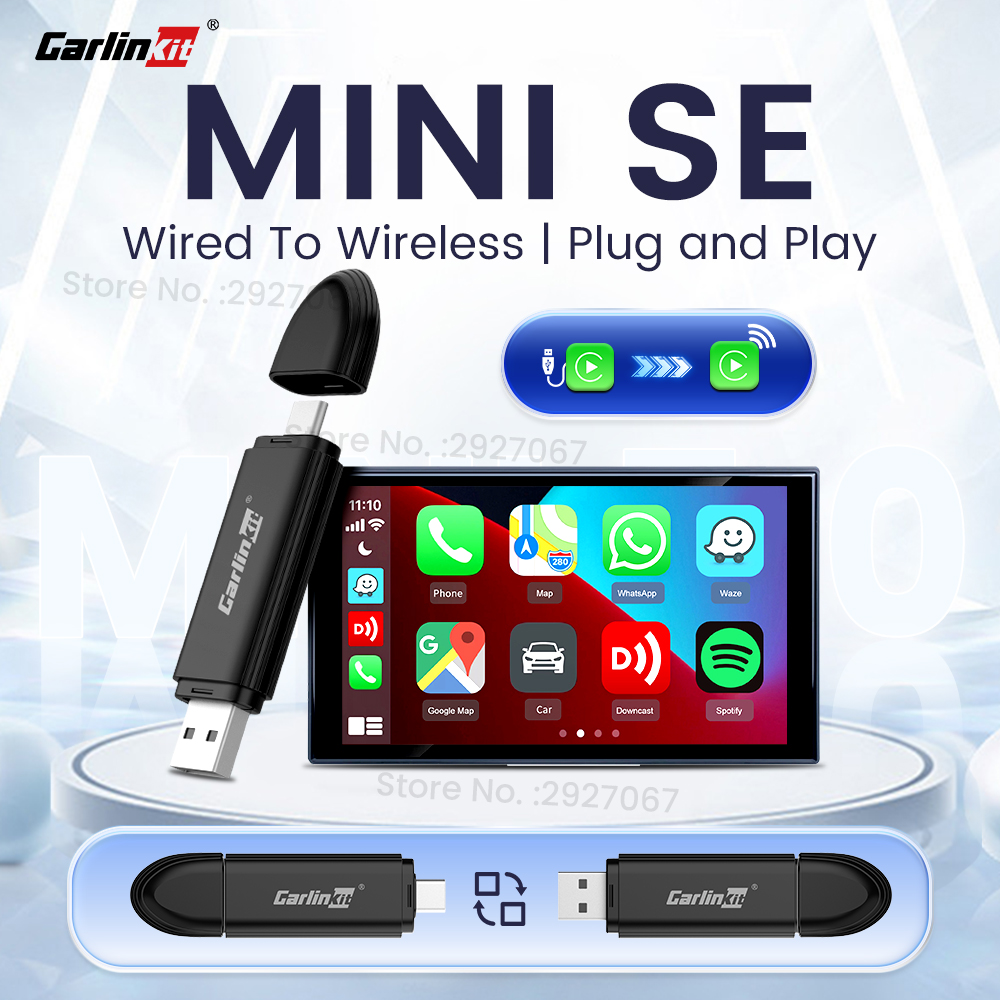 Bluetooth Adapter Receiver - CarlinKit MINI 5.0 Pro Adaptador CarPlay