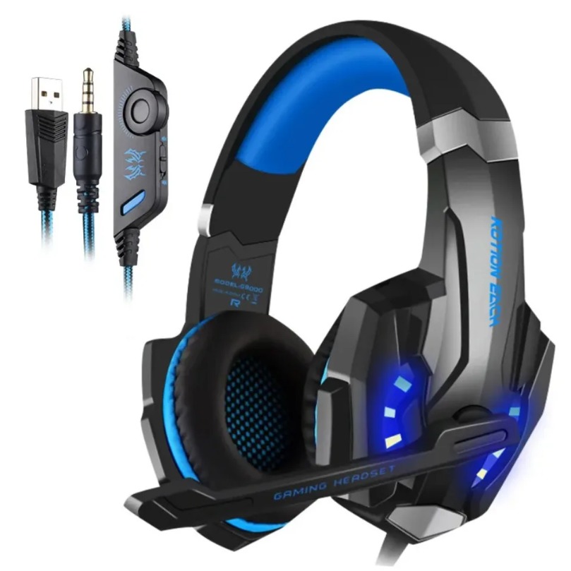 Wired Earphone Mic - Fone de ouvido para jogos, estéreo,