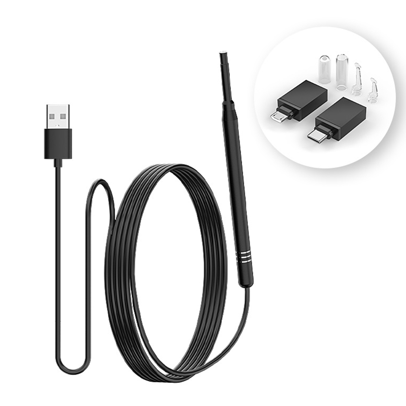 Usb C Earphone - Câmera endoscópica para limpeza de ouvido,