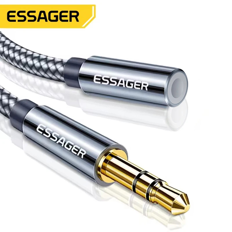Earphone Splitter Jack - Cabo de Extensão para Fones de