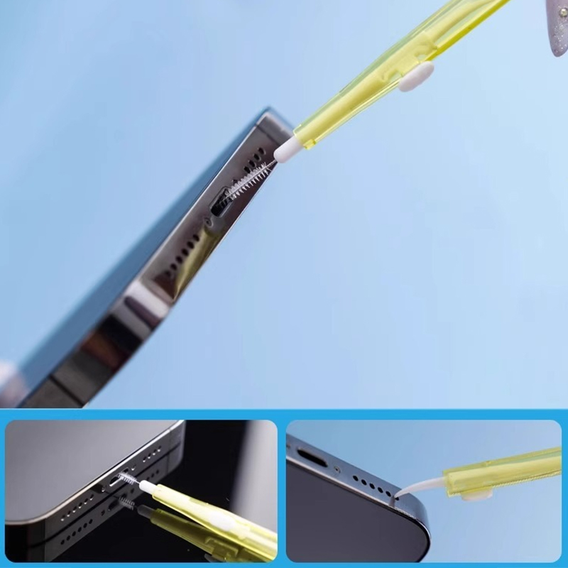 Usb C Earphone - Escova de limpeza metálica com porta