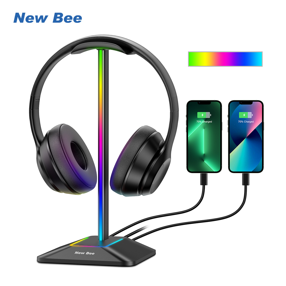 Nova abelha z8 rgb fones de ou - Headphone Stand Desk avaliação e preço