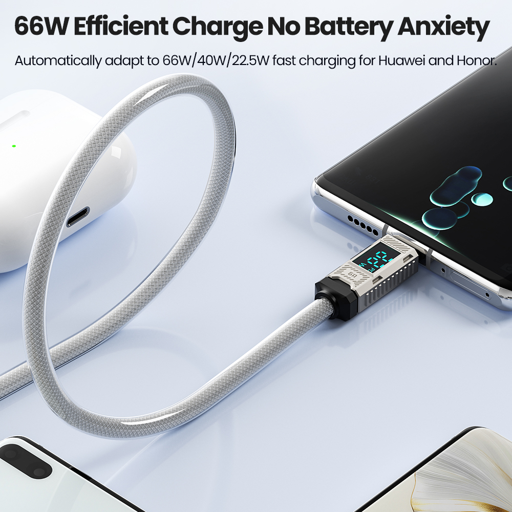 Toocki pd 66w cabo usb c 6a di - Usb C Earphone avaliação e preço