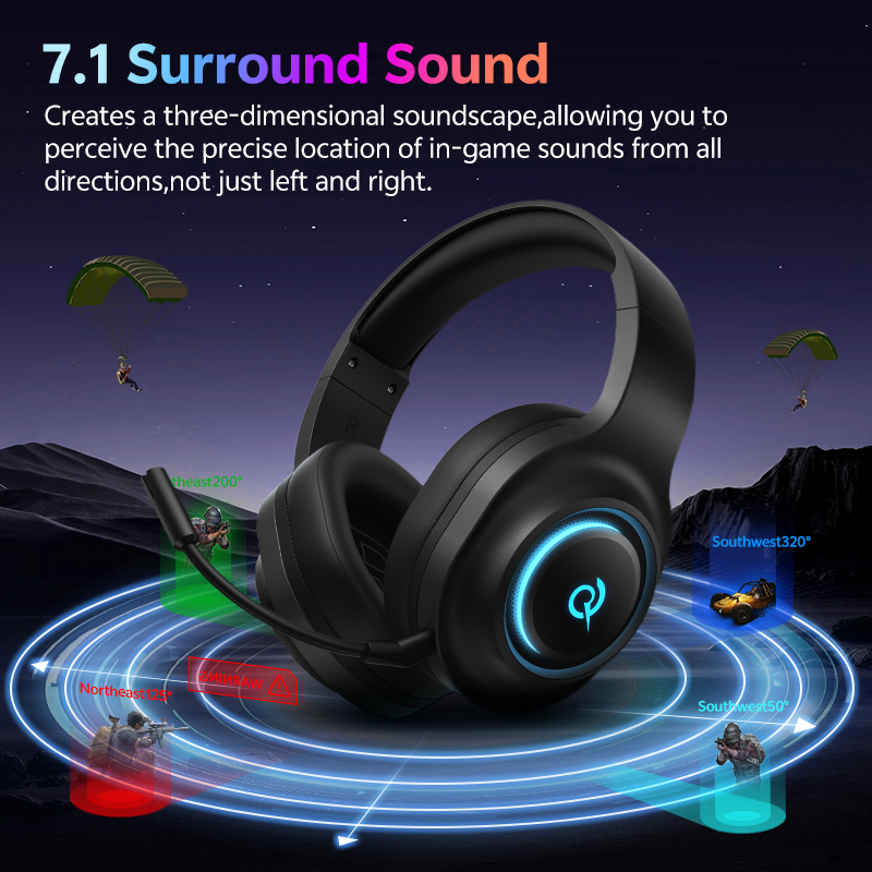 Fone QCY de ouvido gamer Heroa - Gaming Headset Rgb avaliação e preço