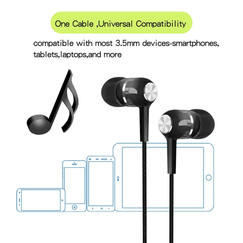 Fone de Ouvido com Fio 3.5mm ( - Wired Earphone Mic avaliação e preço