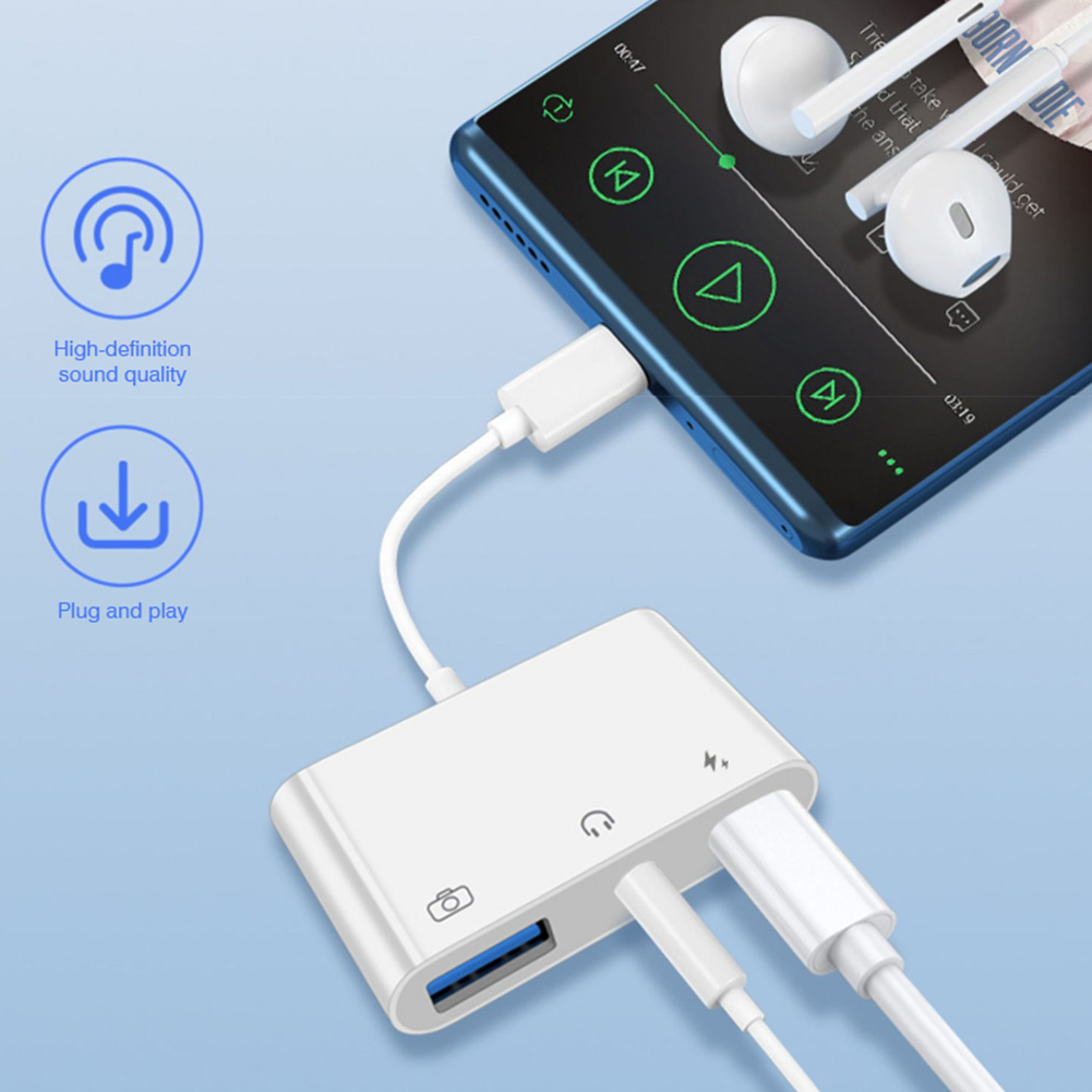 Adaptador de Áudio 3 em 1 Tipo - Earphone Splitter Jack avaliação e preço