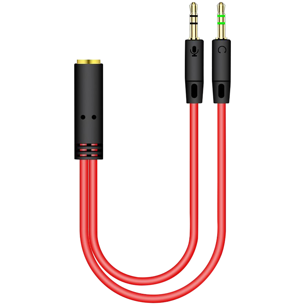 3.5mm jack 2 macho para 1 fême - Earphone Splitter Jack avaliação e preço
