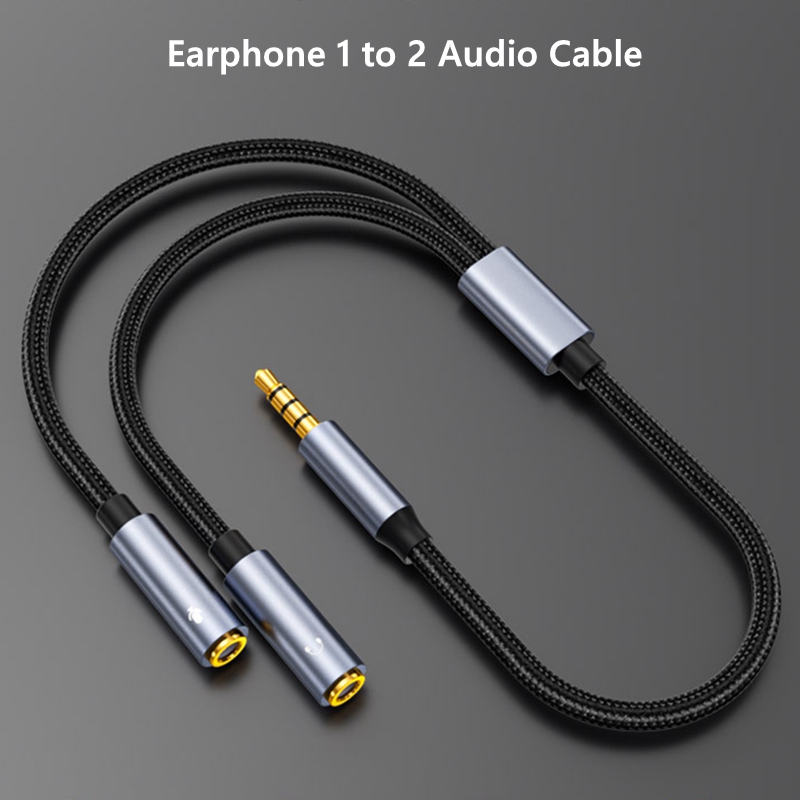 3.5mm jack aux cabo de áudio m - Earphone Splitter Jack avaliação e preço