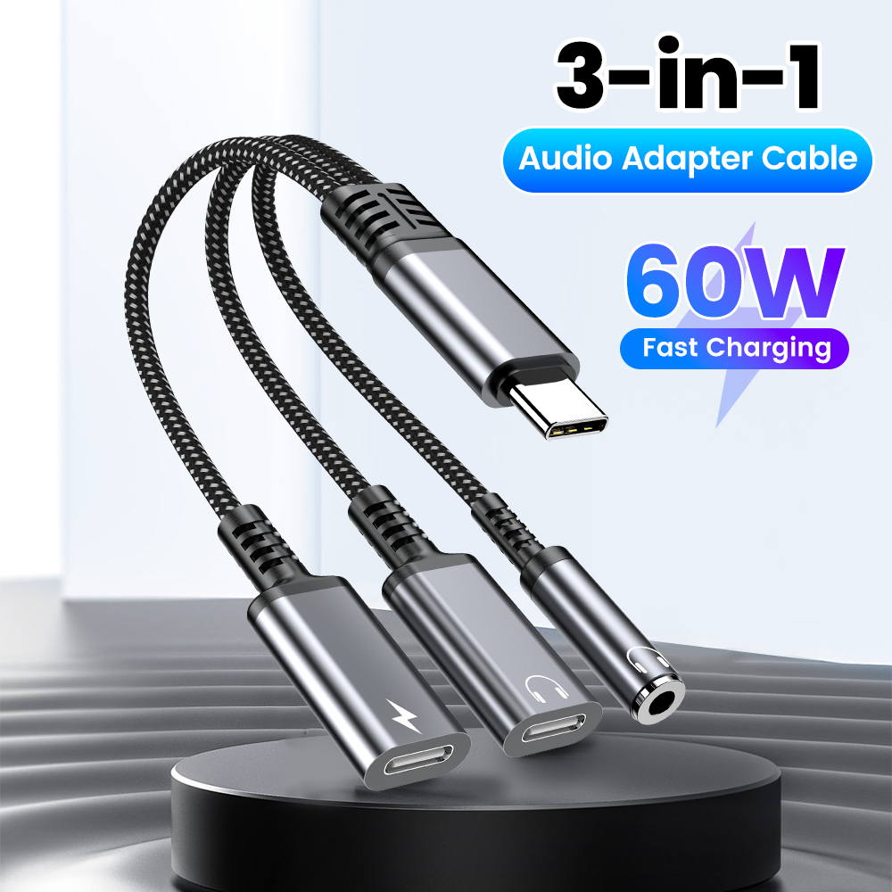 Cabo adaptador de áudio tipo c - Earphone Splitter Jack avaliação e preço